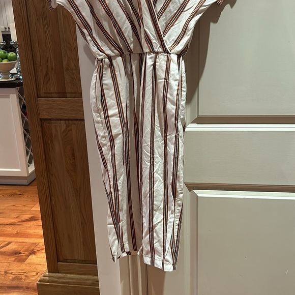Maje Pieni Striped V-Neck Twill Jumpsuit ( 38 ) 6 - Picture 5 of 15